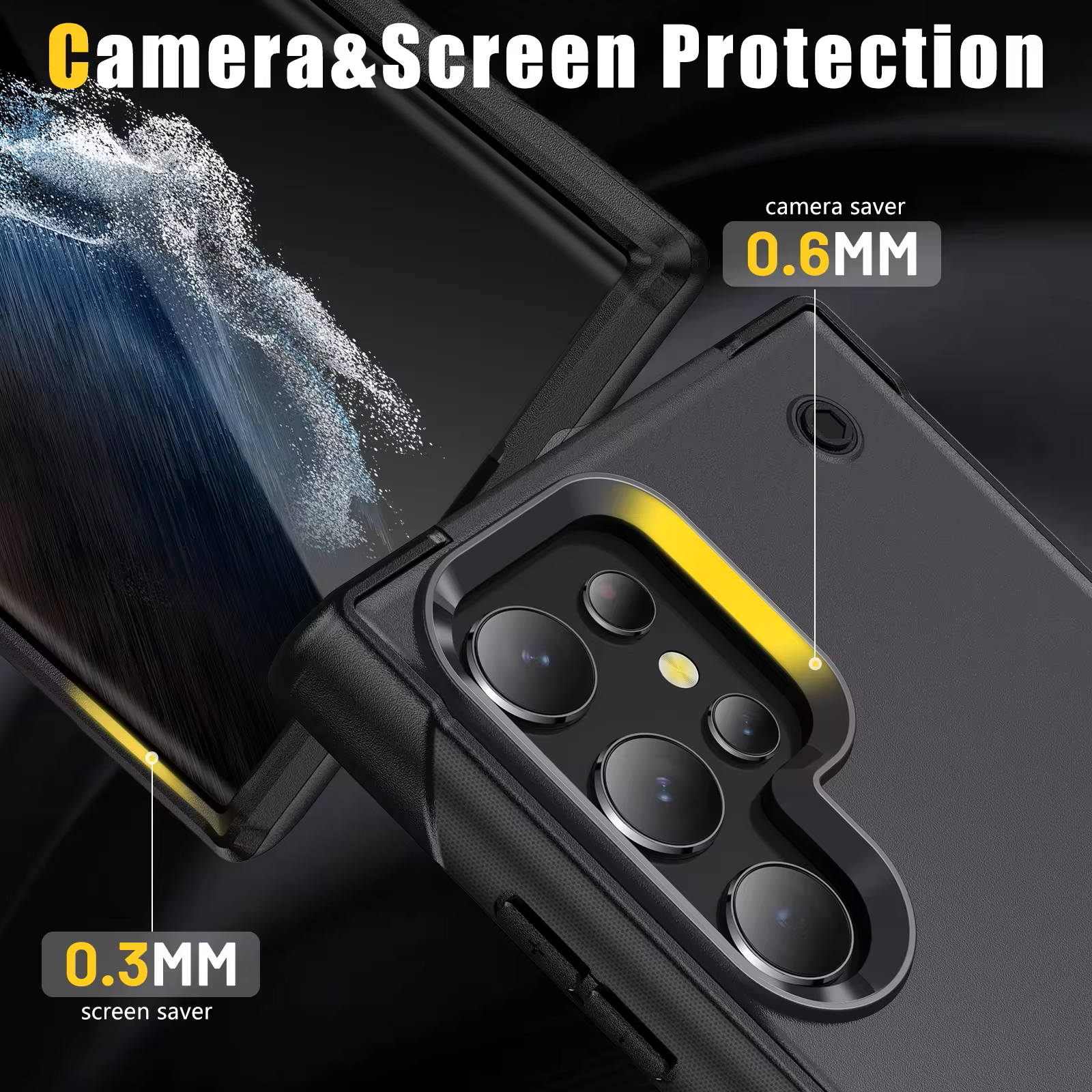 Samsung S25 Ultra Armor Case – Military-Grade, Rugged, Shockproof with Kickstand | LENOK