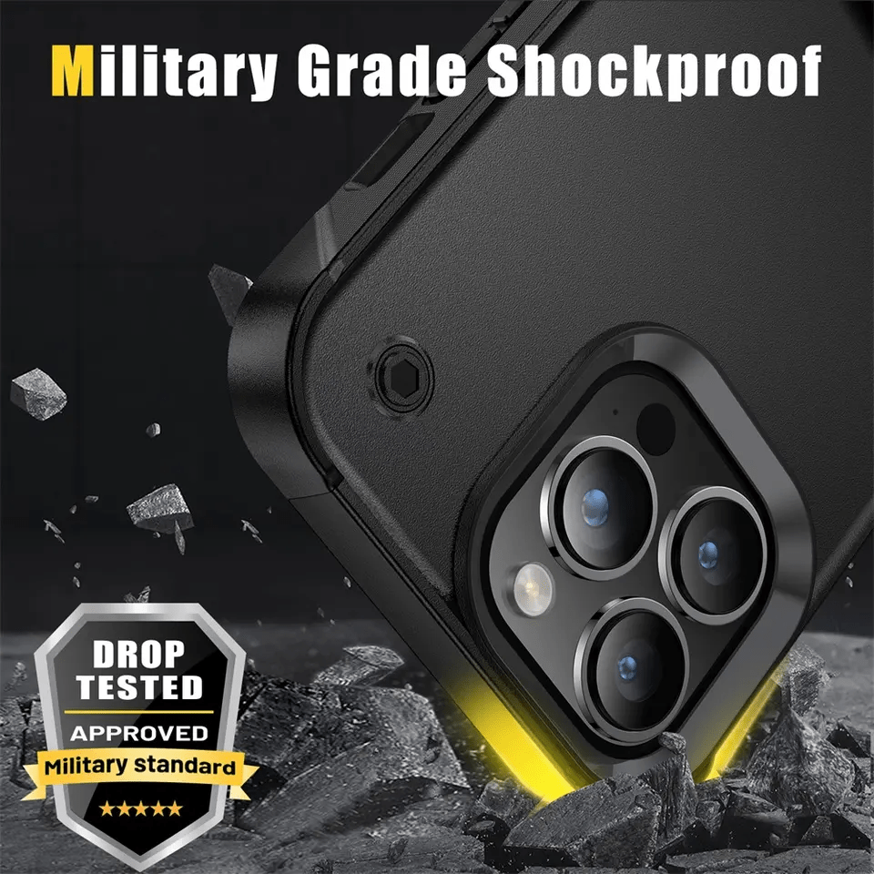 iPhone 12 Pro Max Case – Military - Grade Heavy - Duty Armor with Kickstand, Shockproof, Fingerprint - Resistant Rugged Cover | LENOK - LENOK