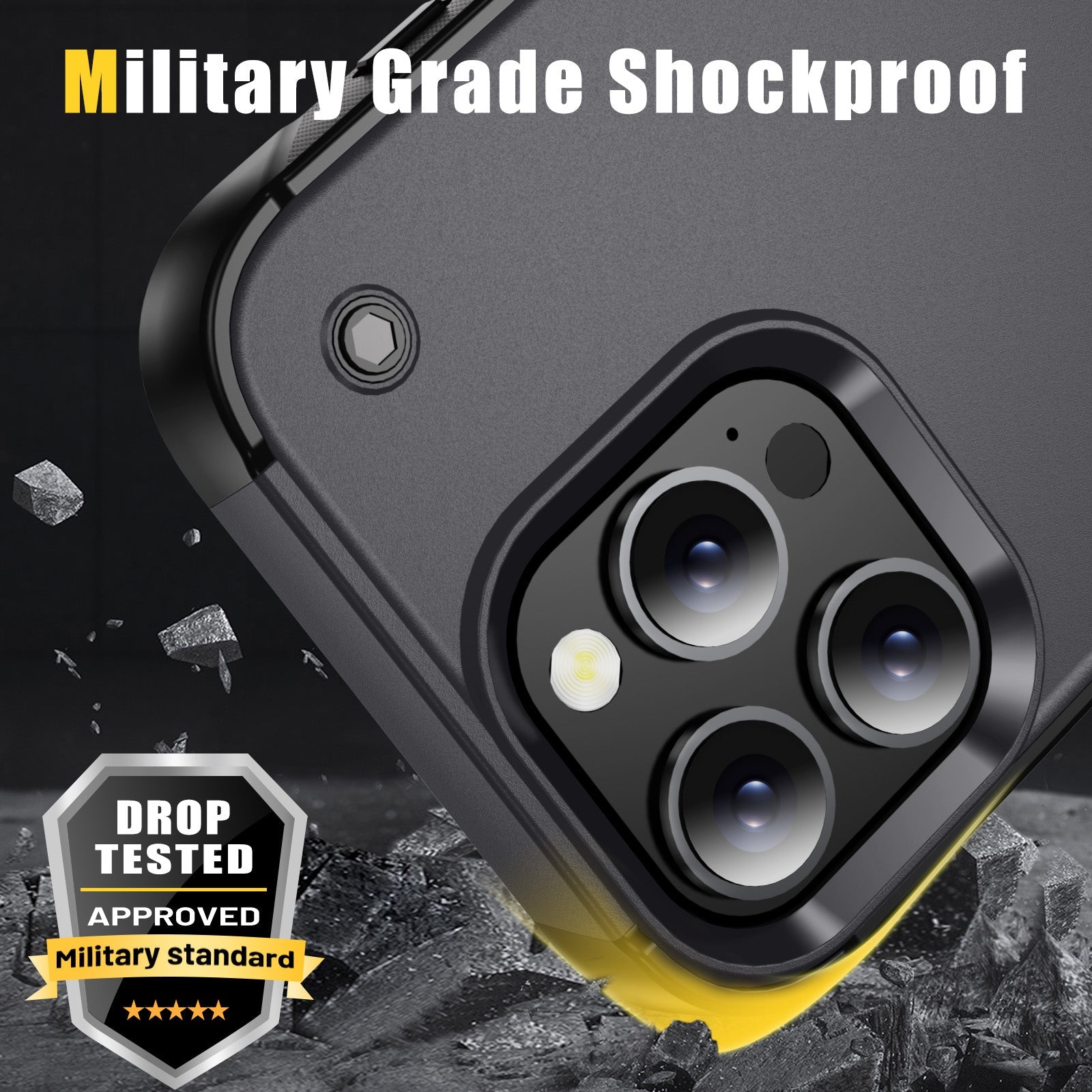iPhone 16 Pro Max Case, Military-Grade Shockproof Armor with Kickstand, Rugged Cover | LENOK - LENOK