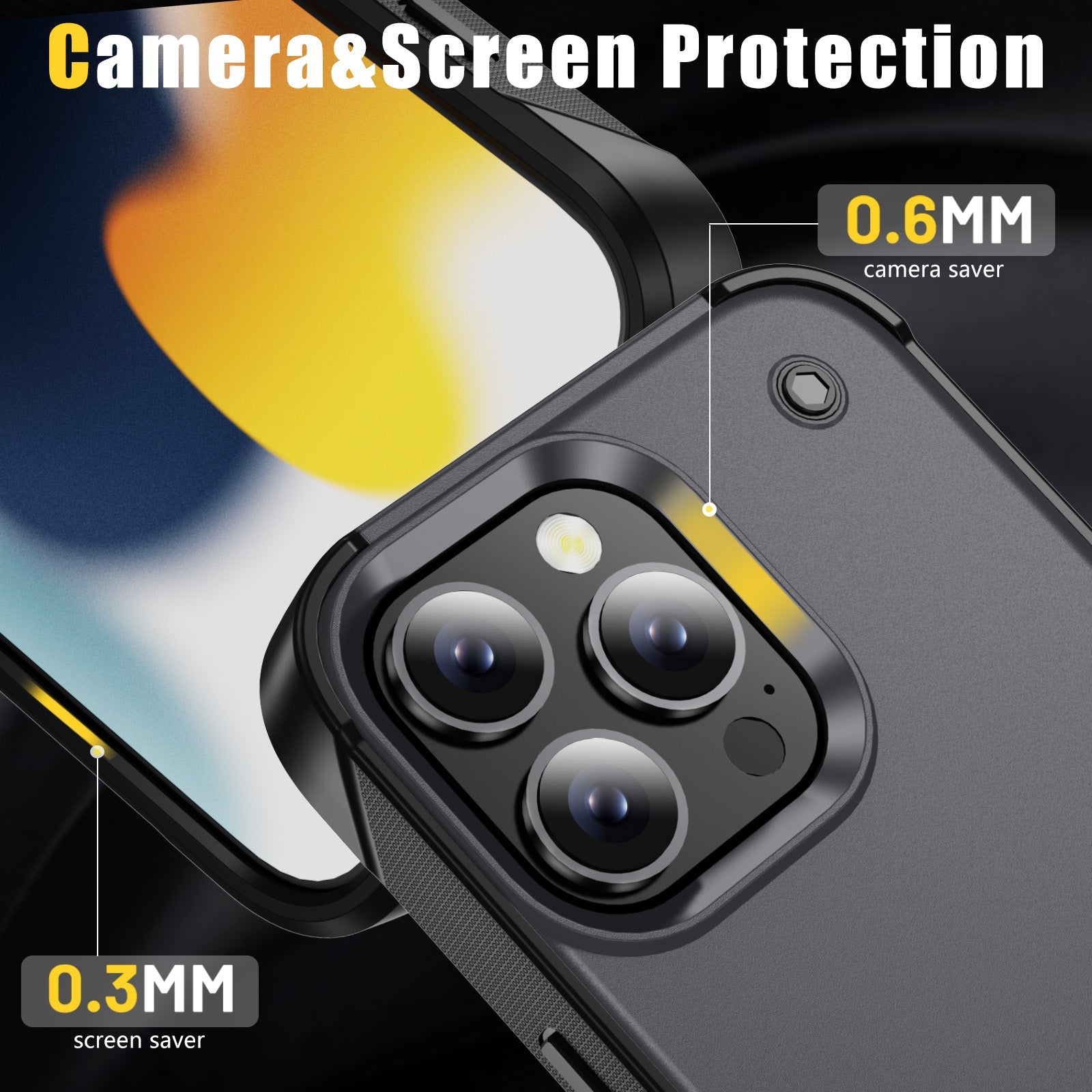 iPhone 16 Pro Max Case, Military-Grade Shockproof Armor with Kickstand, Rugged Cover | LENOK - LENOK