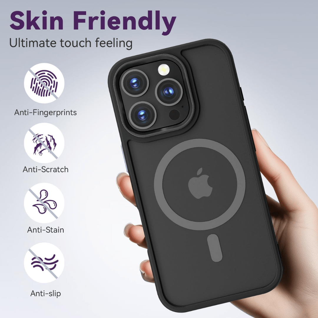 LENOK iPhone 16 Pro Max Case - Strong Magnetic, Military Grade Drop Protection, Protective Shockproof Translucent Matte Slim Phone Case - LENOK