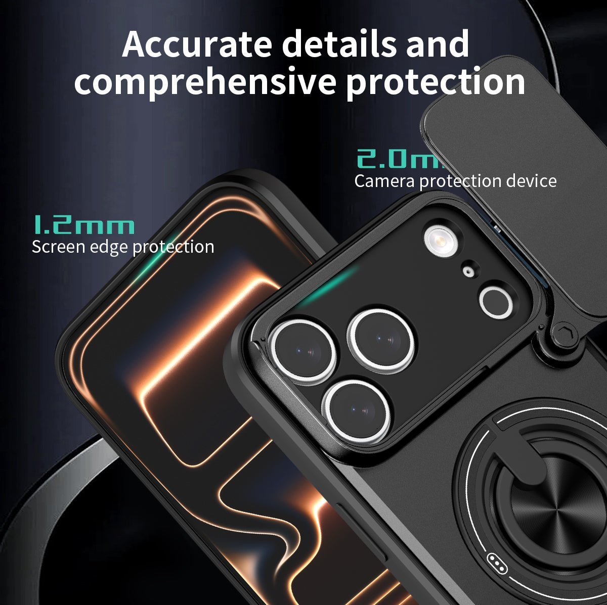 LENOK iPhone 17 Pro Max MagSafe case – rugged bumper design, wireless charging compatible, ring kickstand