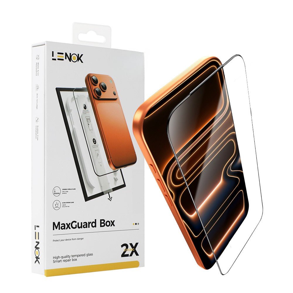 LENOK iPhone 17 Pro Screen Protector – 9H Tempered Glass, HD Clear, 2X Strength - LENOK
