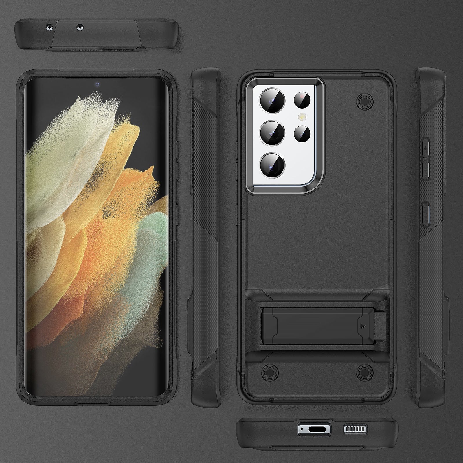 Samsung S21 Ultra Armor Case – Military - Grade, Rugged, Shockproof with Kickstand | LENOK - LENOK