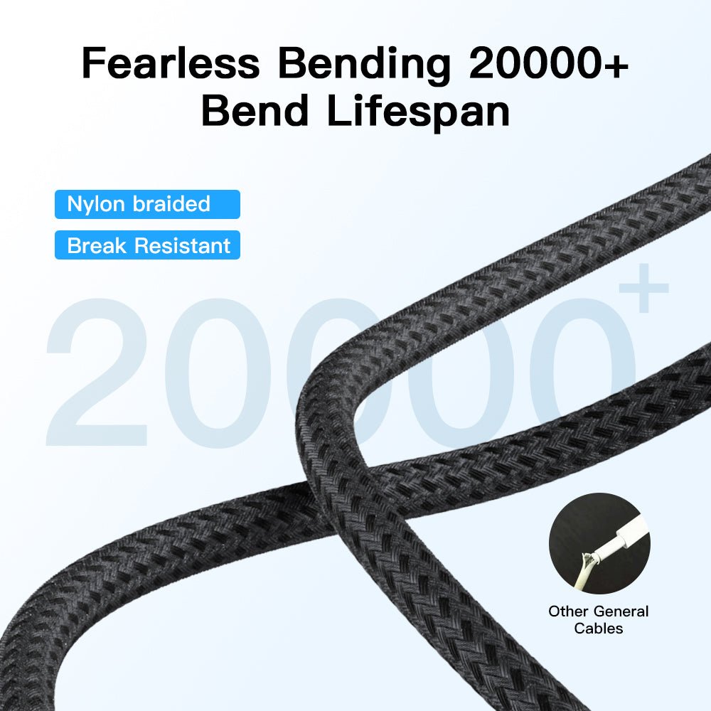 LENOK USB-A to Lightning Fast Charging Cable, Nylon Braided Cord for iPhone 14/13/12/11 & iPad - LENOK