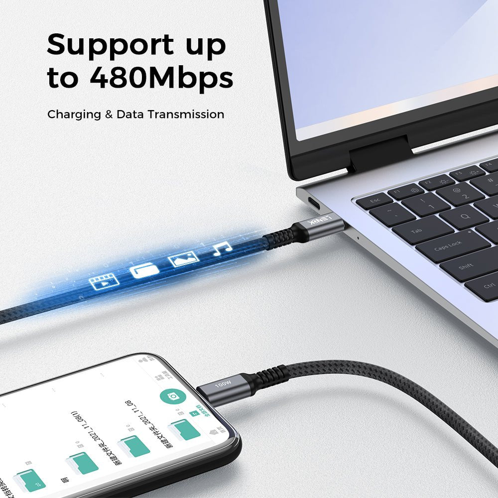 100W USB - C Cable – PD 5A Fast Charging for MacBook, iPad, Galaxy, iPhone | LENOK - LENOK