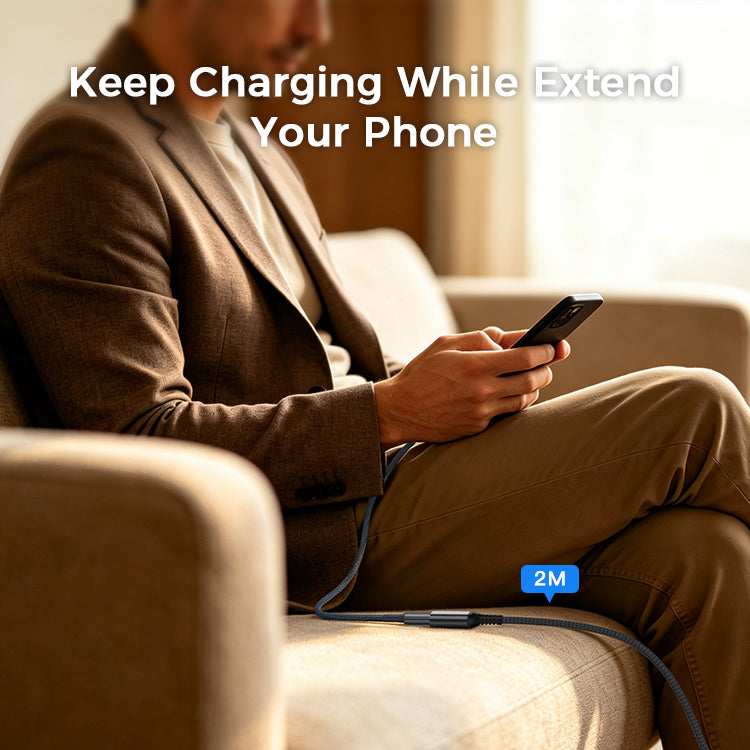 LENOK USB 3.0 extension cable 2M – keep charging while using your phone comfortably from the sofa