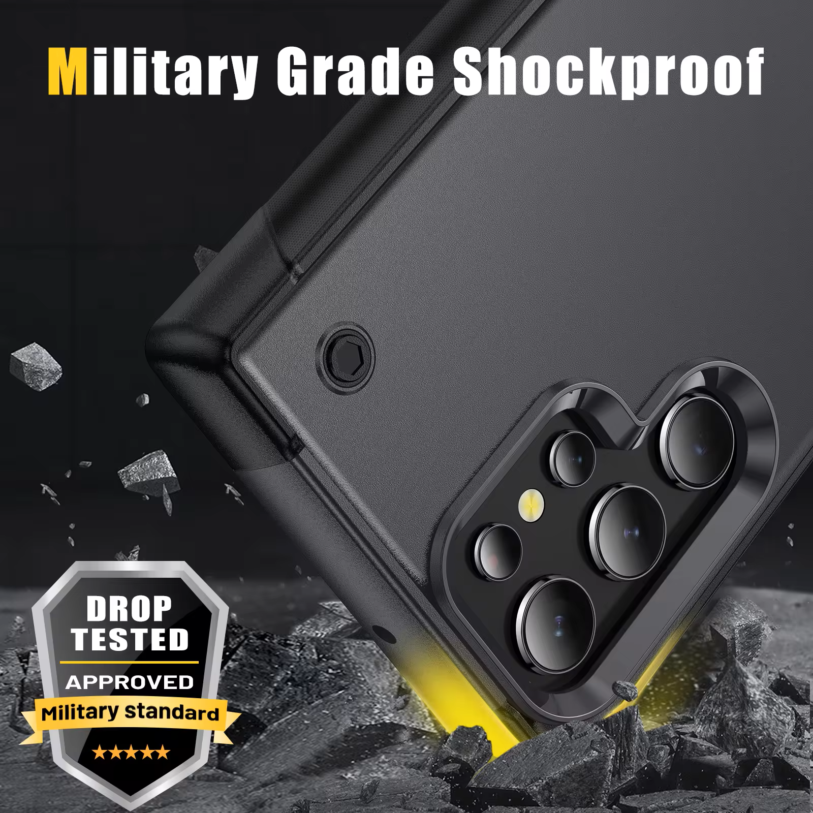 Samsung S25 Ultra Armor Case – Military-Grade, Rugged, Shockproof with Kickstand | LENOK