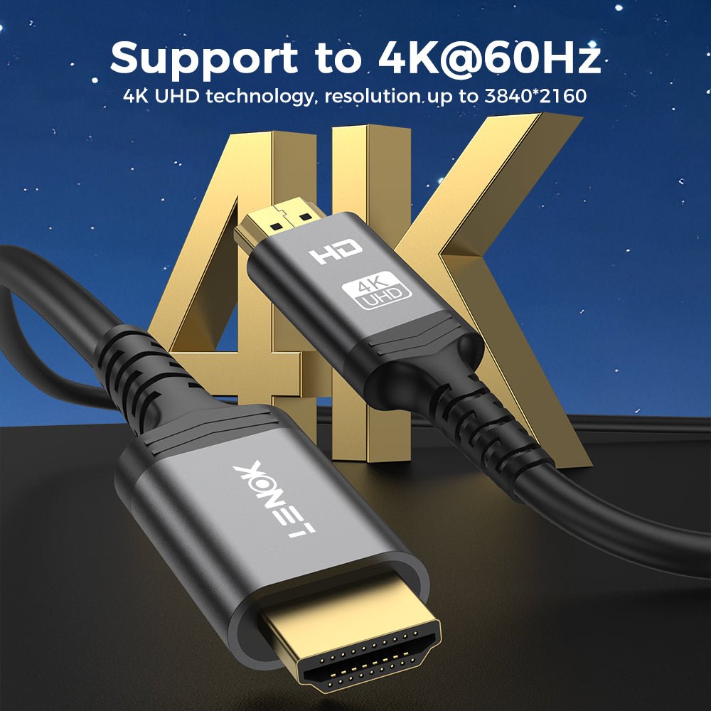 4K HDMI 2.0 Cable 18Gbps High Speed, 4K@60Hz HDR ARC for PS5, 4K TV & Monitor - LENOK