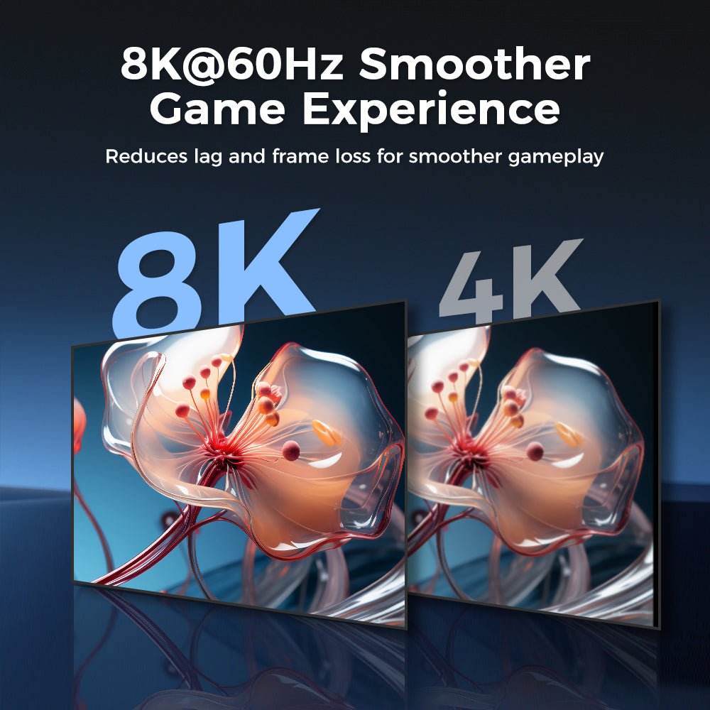 8K HDMI 2.1 Cable 48Gbps Ultra High Speed, Braided 8K@60 4K@120 HDR eARC for PS5 & 4K/8K TV - LENOK