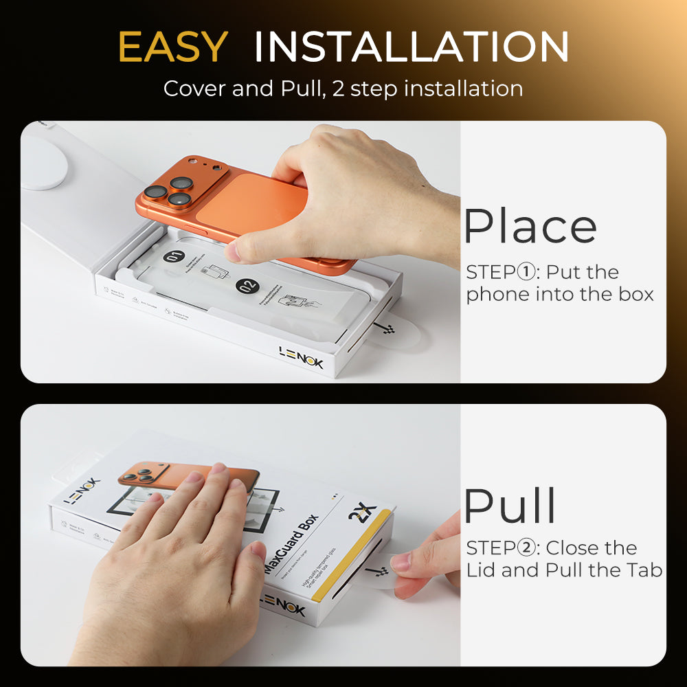 LENOK iPhone 16 Pro max  Screen Protector – Tempered Glass, HD Clear, 2X Strength, Bubble-Free, Dust-Free, Easy Install Kit