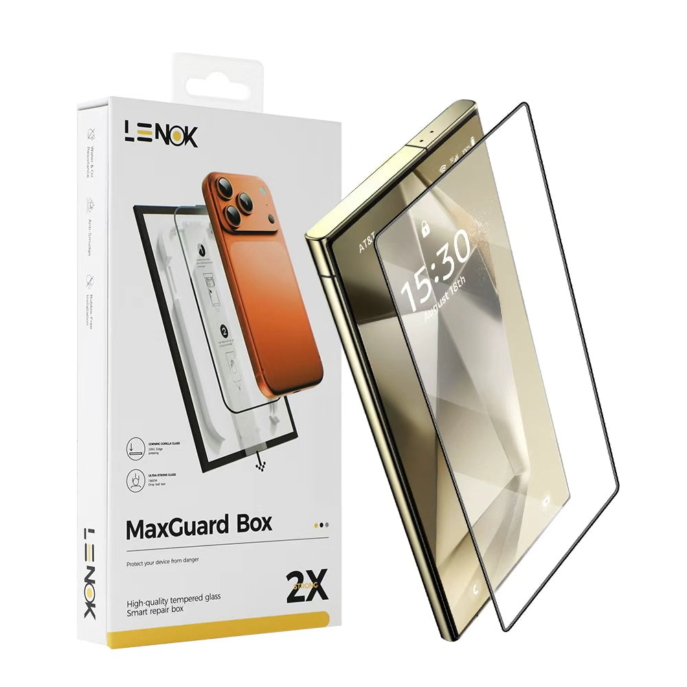 LENOK iPhone 16 Pro max  Screen Protector – Tempered Glass, HD Clear, 2X Strength, Bubble-Free, Dust-Free, Easy Install Kit