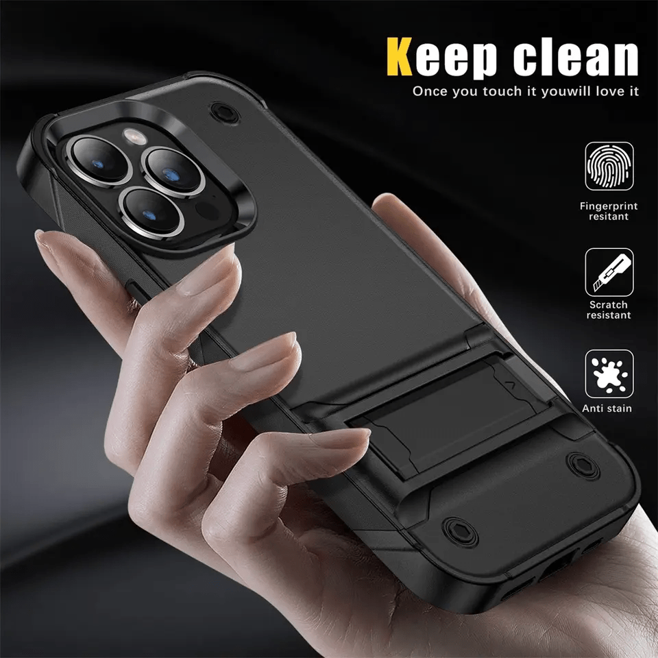 iPhone 11 Pro Max Case – Military - Grade Heavy - Duty Armor with Kickstand, Shockproof, Fingerprint - Resistant Rugged Cover | LENOK - LENOK