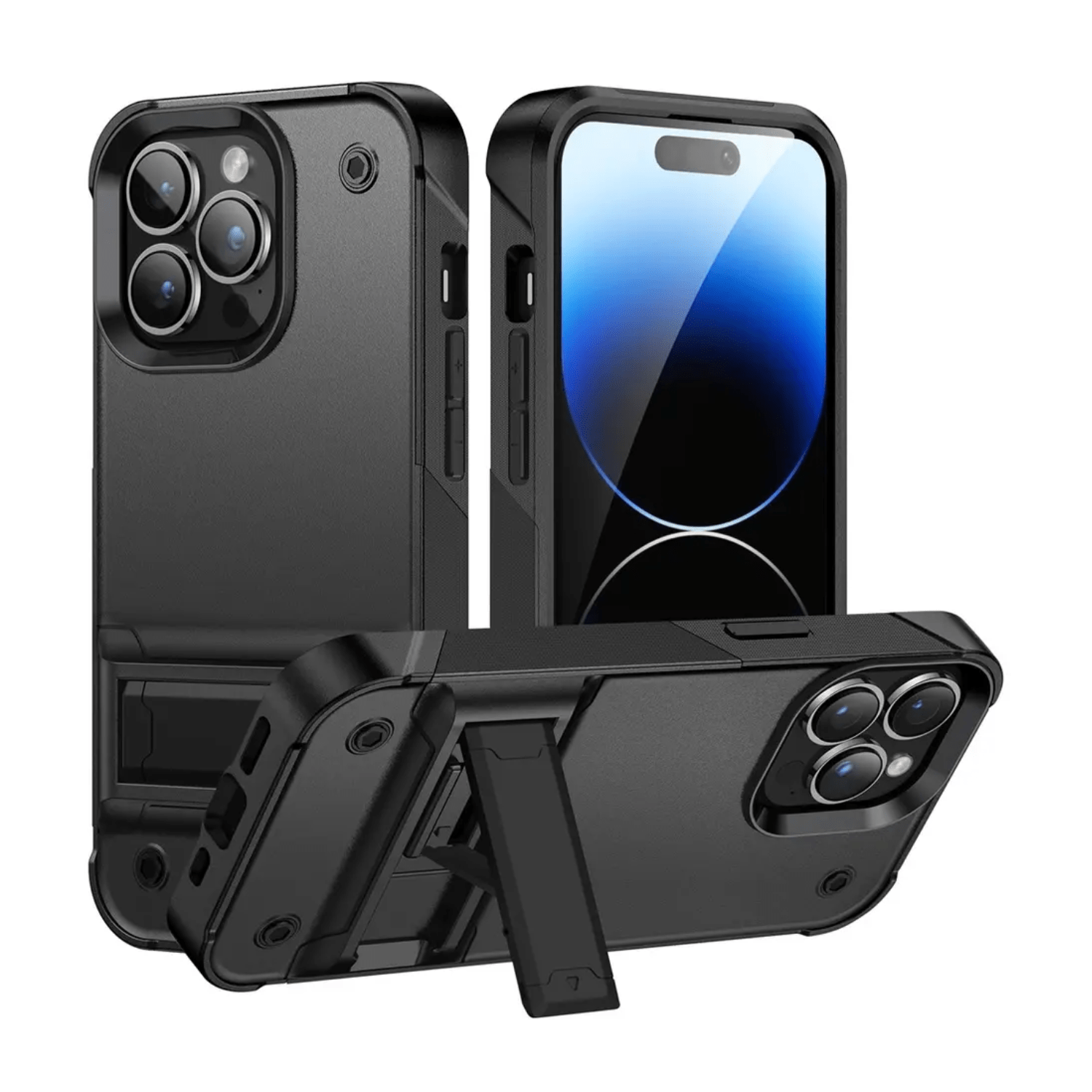 iPhone 12 Pro Max Case – Military-Grade Heavy-Duty Armor with Kickstand, Shockproof, Fingerprint-Resistant Cover | LENOK