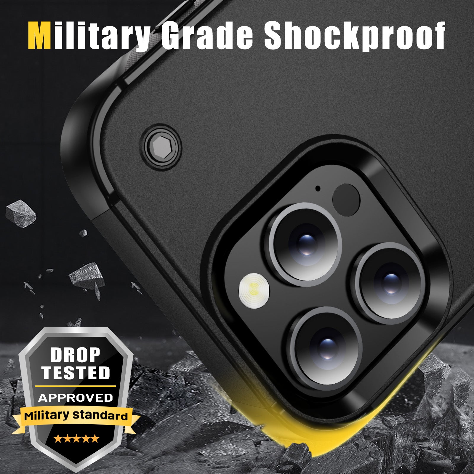 iPhone 16 Pro Case – Military - Grade Heavy - Duty Armor with Kickstand, Shockproof, Fingerprint - Resistant Rugged Cover | LENOK - LENOK