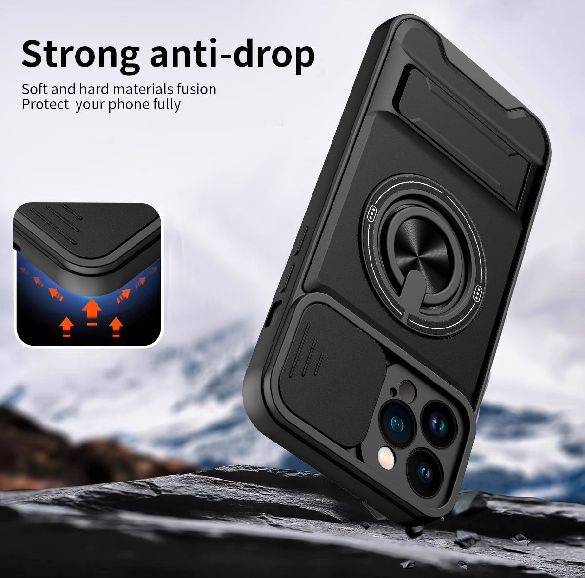 LENOK iPhone 12 Pro Max MagSafe case – strong anti-drop protection, TPU+PC soft and hard materials fusion, full body shockproof
