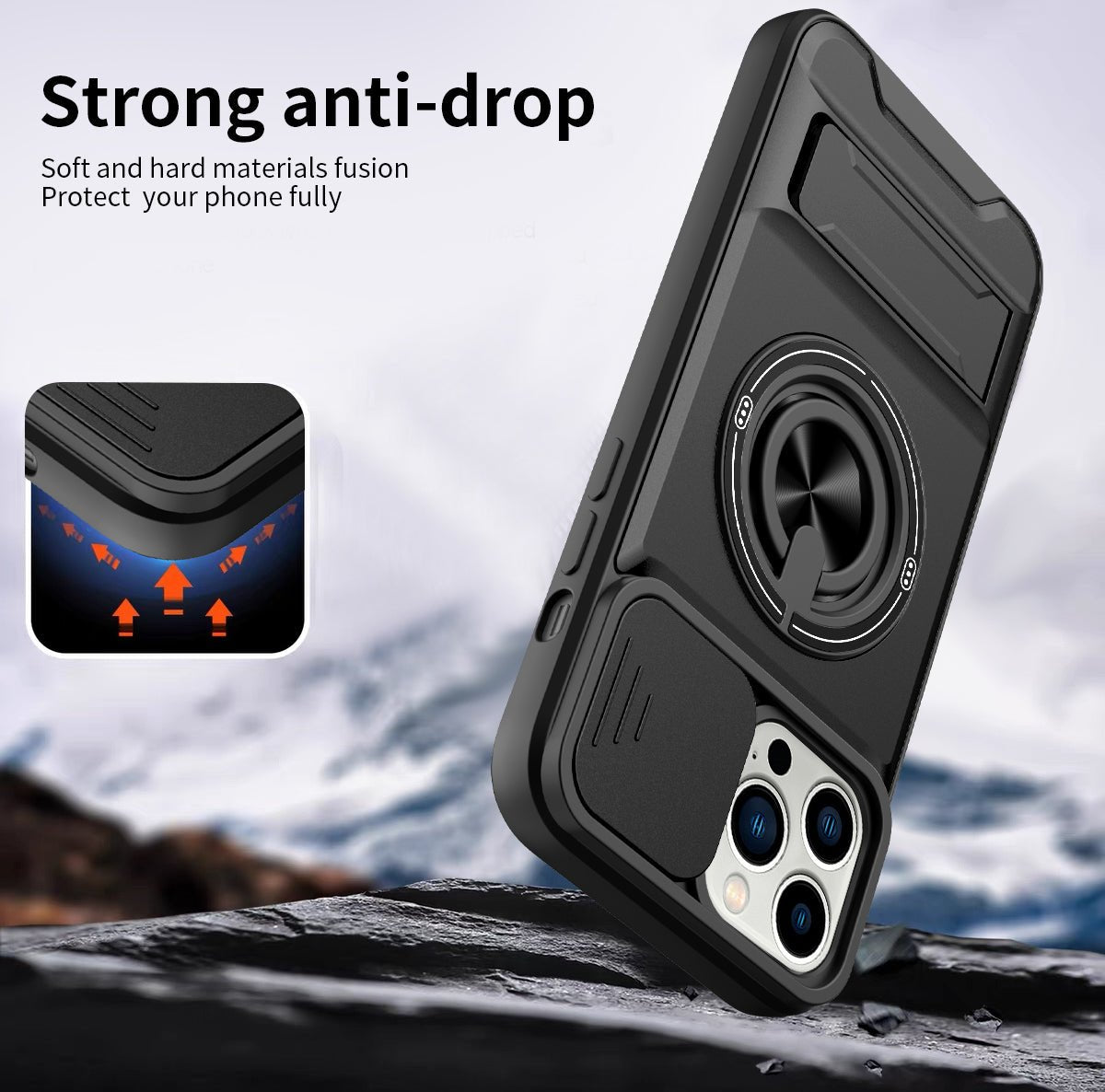 LENOK iPhone 13 Pro Max MagSafe case – strong anti-drop protection, TPU+PC soft and hard materials fusion, full body shockproof
