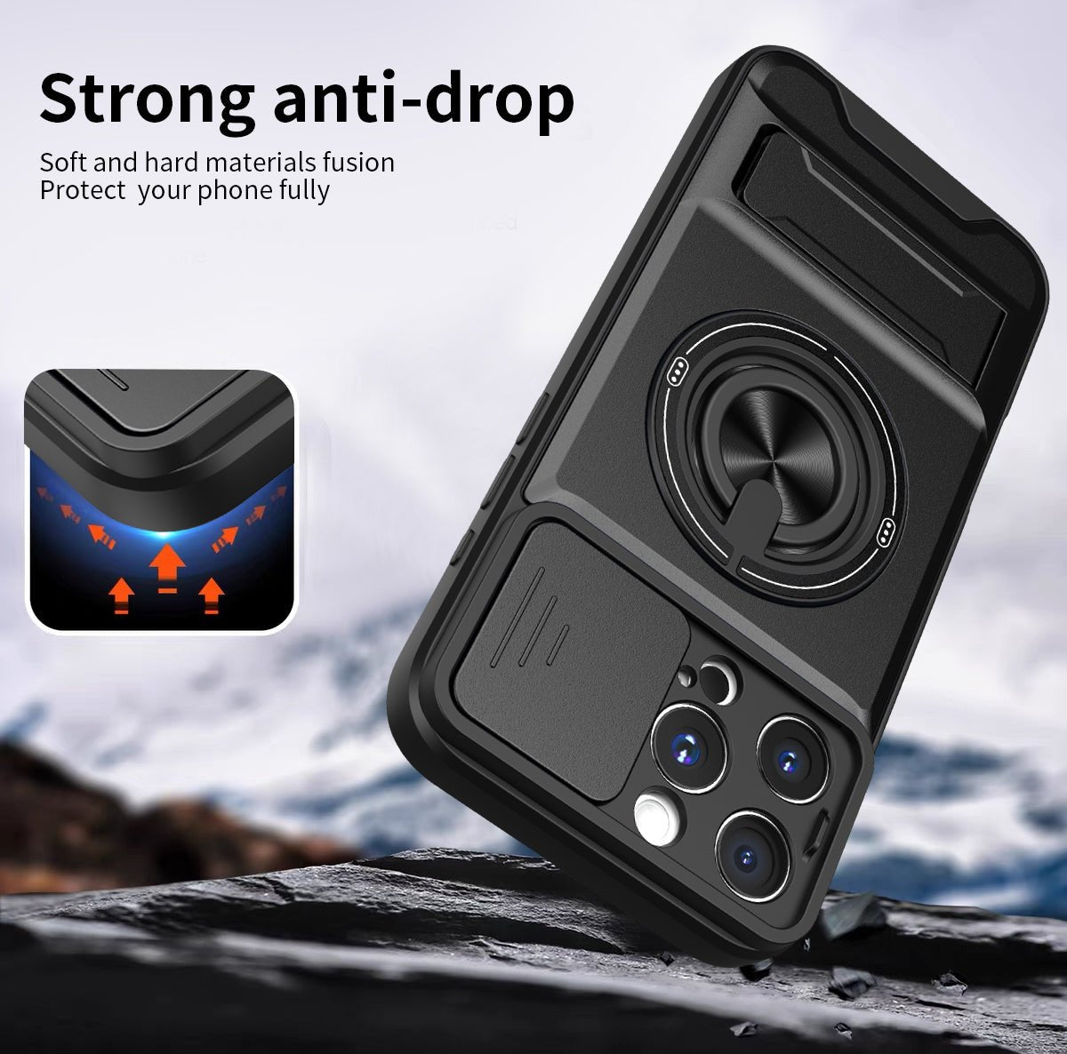 LENOK iPhone 16 Pro Max MagSafe case – military-grade anti-drop TPU+PC shockproof armor
