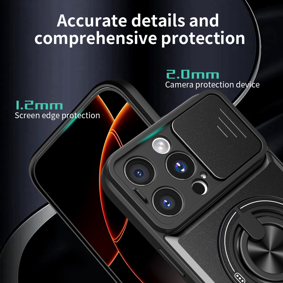LENOK iPhone 16 Pro Max MagSafe case – 1.2mm screen edge protection and 2.0mm raised camera protection
