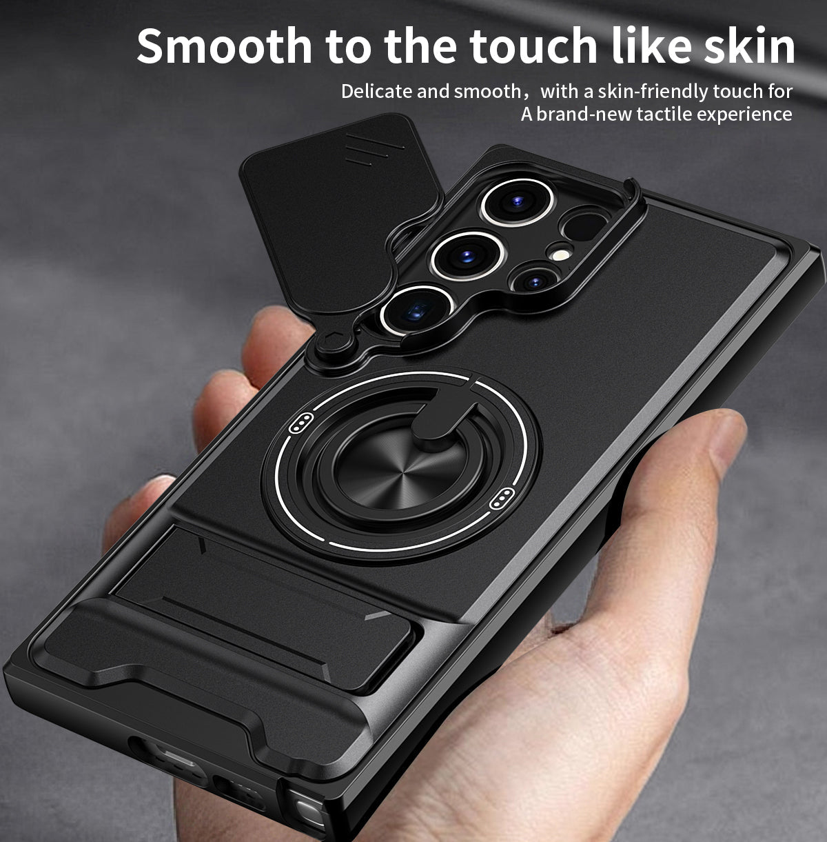 LENOK Military - Grade MagSafe Case for Samsung S 21 Ultra – Rugged Shockproof Armor, Camera Slider, 360° Ring Kickstand - LENOK