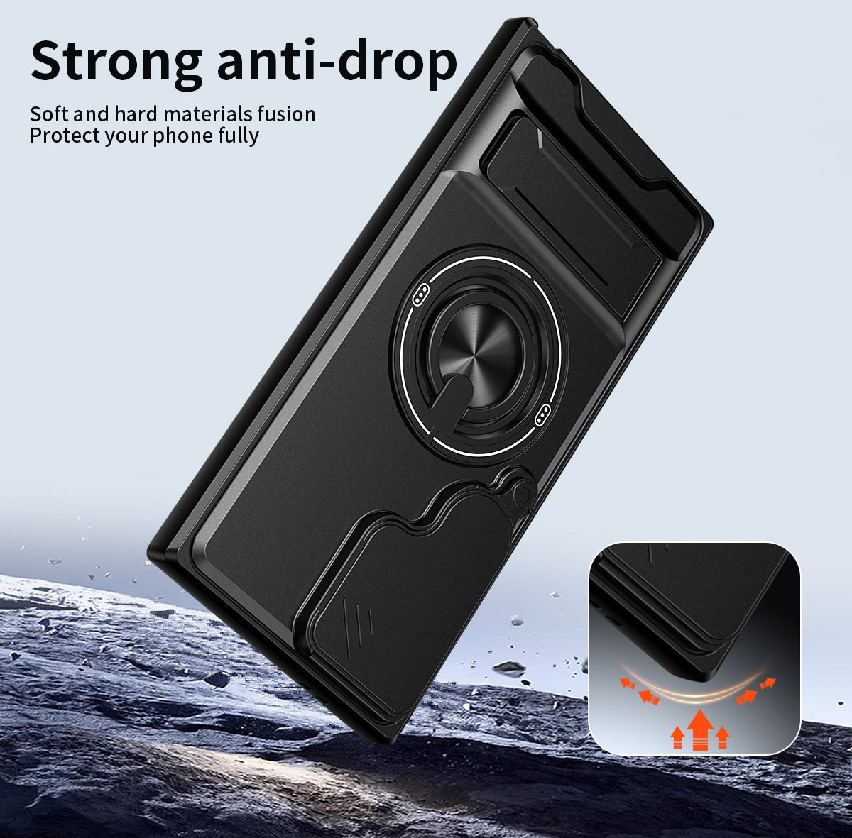 LENOK Military-Grade MagSafe Case for Samsung S24 Ultra – Rugged Shockproof Armor, Camera Slider, 360° Ring Kickstand - LENOK