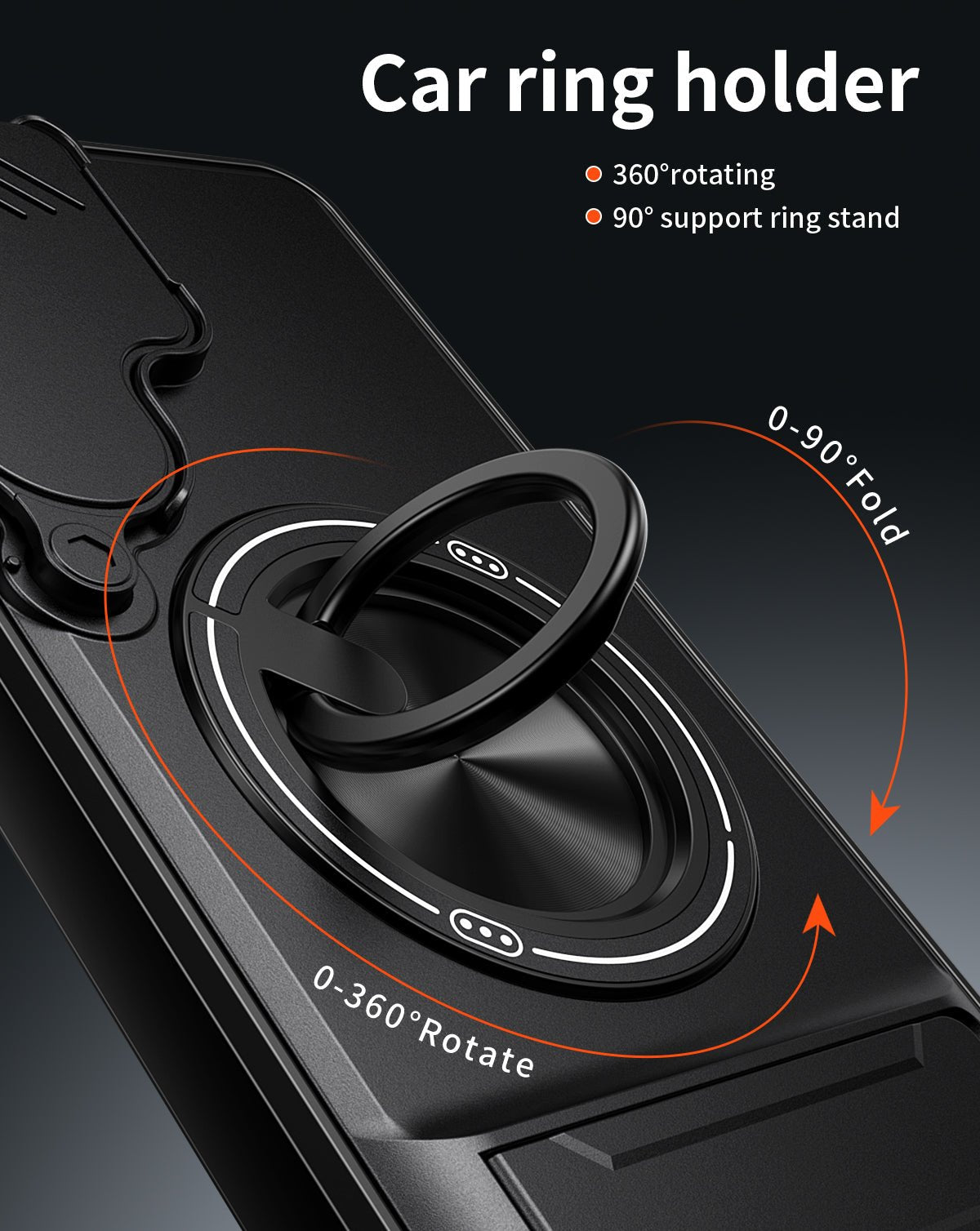 LENOK Samsung Galaxy S25 FE Case – Military-Grade MagSafe, Camera Slider, 360° Ring Kickstand - LENOK