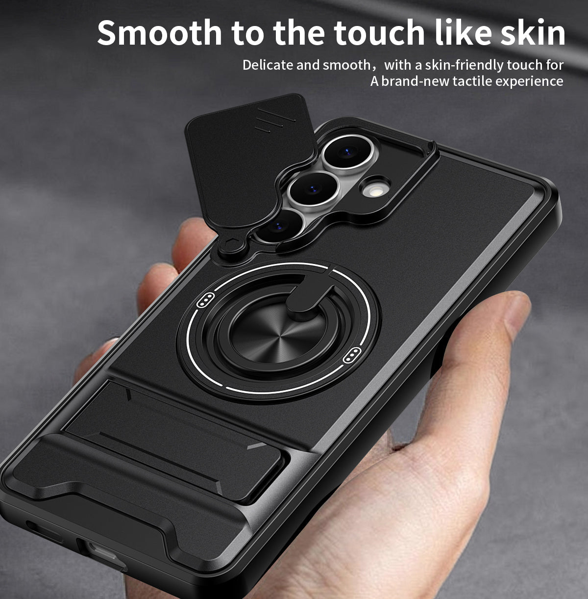 LENOK Samsung Galaxy S25 FE Case – Military-Grade MagSafe, Camera Slider, 360° Ring Kickstand - LENOK