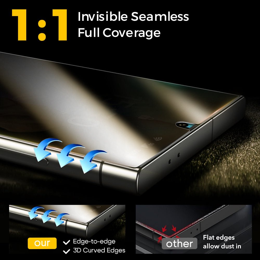 LENOK Samsung Galaxy S25 Ultra Screen Protector – 9H Tempered Glass, HD Clear, Bubble-Free - LENOK