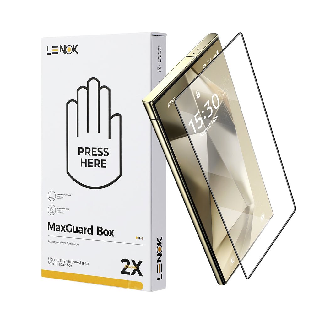 LENOK Samsung Galaxy S25 Ultra Screen Protector – 9H Tempered Glass, HD Clear, Bubble-Free - LENOK