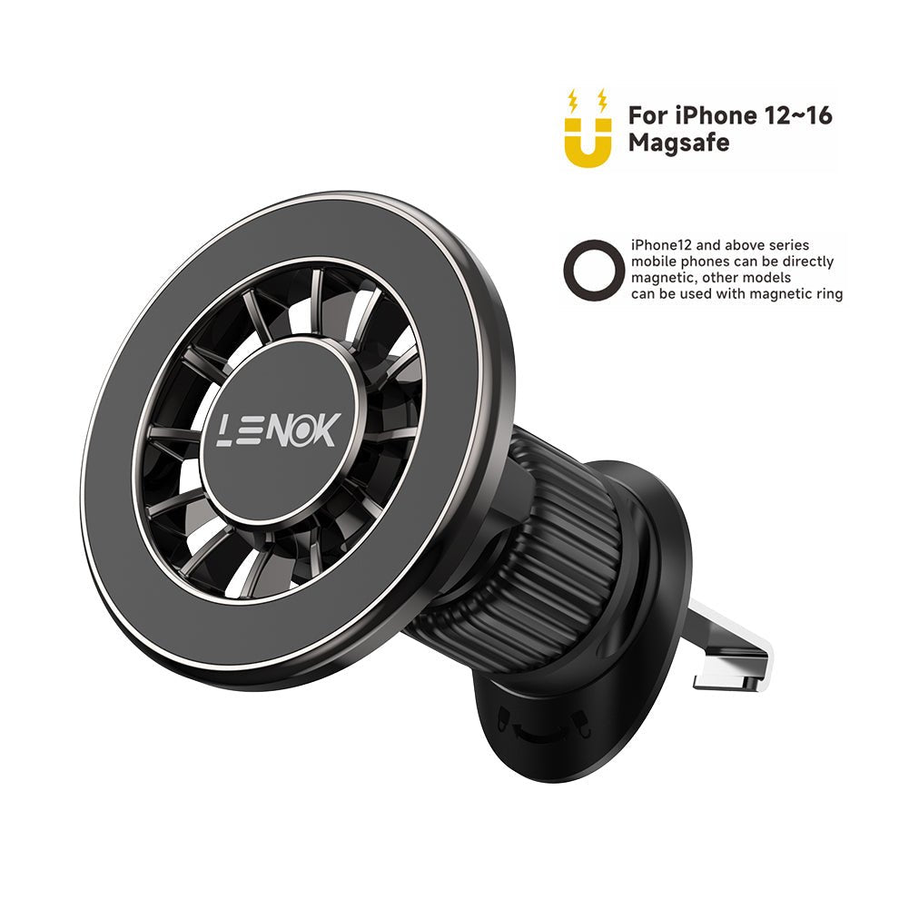MagSafe Car Phone Mount – Magnetic Air Vent Holder for iPhone 17/16/15/14/13/12, Samsung & All Smartphones - LENOK