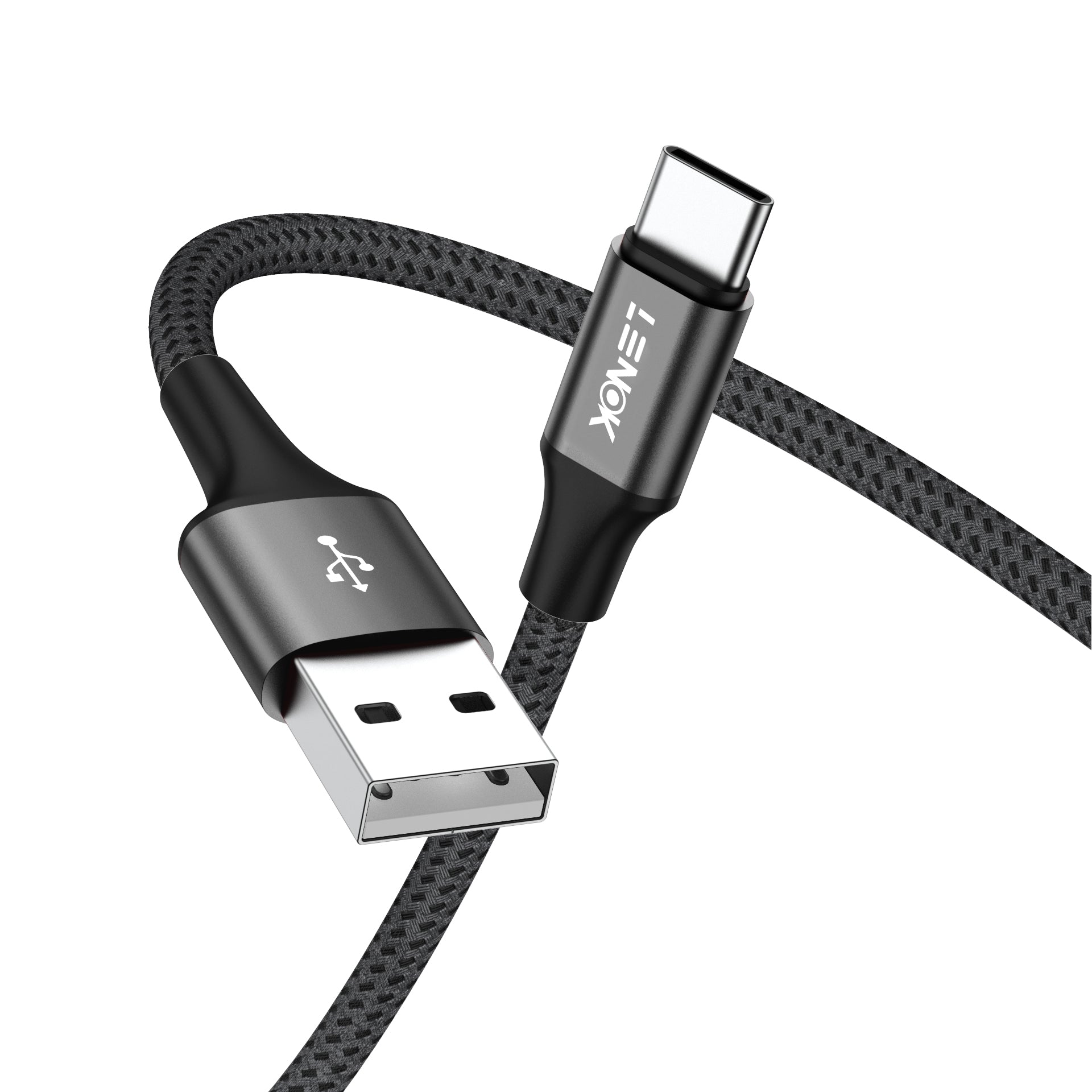 LENOK USB-A to USB-C Fast Charging Cable, Braided CarPlay Cord for iPhone 17/16, Galaxy S25 & Pixel - LENOK